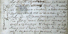 Andrew Marvell signature on letter